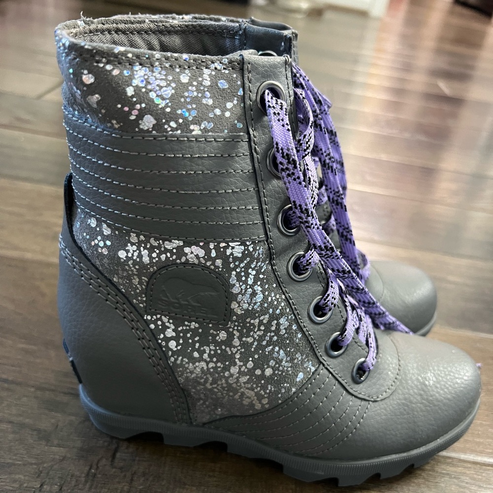 Sorel Lexie Waterproof Wedge Boots 3 Youth